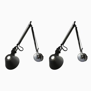 Adjustable Micro Silver Wall Lamps from Artemide, 2000s, Set of 2