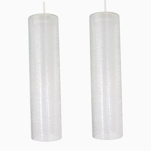 Suspensions in Frosted Glass from Doria, 1970s, Set of 2