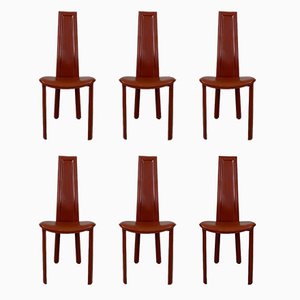 High Back Dining Chairs from Arper, 1980s, Set of 6