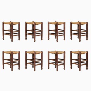 French Stools in the stole of Charlotte Perriand, France, 1950s, Set of 8