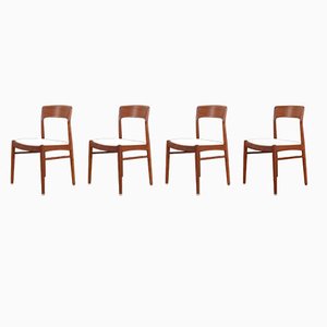 Danish Teak Dining Chairs by Henning Kjærnulf for Korup Stolefabrik, 1960s, Set of 4