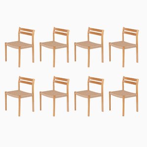 Chaises Modèle 401 Møller Design de JL Møllers, 1974, Set de 8