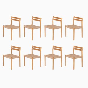 Model 401 Chairs from J.L. Møllers, 1974, Set of 8