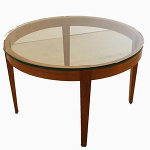 Table Basse Ronde avec Plateau en Verre