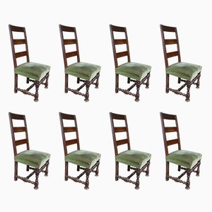 Louis XIII Chairs, 18th Century, Set of 8