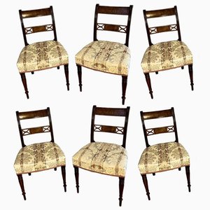 Antique George III Mahogany Dining Chairs, 1800, Set of 6