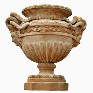 Large Florentine Renaissance Vase with Medusas, Early 20th Century
