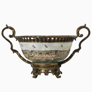 Sacador grande de porcelana china, siglo XIX