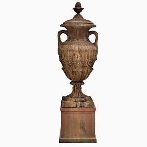 Vaso ornamentale con base in terracotta, inizio XX secolo