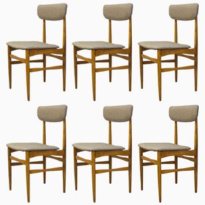 Chaises Beachwood Mid-Century, Espagne, 1960s, Set de 6