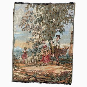 Vintage French Aubusson Style Jacquard Tapestry, 1980s