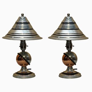 Art Deco Lamps by Elsie Roberts & Oswald Partridge Milne, 1932, Set of 2