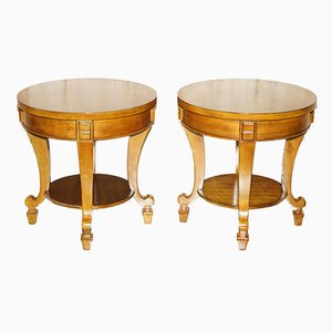 Large American Side Tables in Walnut from Ralph Lauren, Set of 2