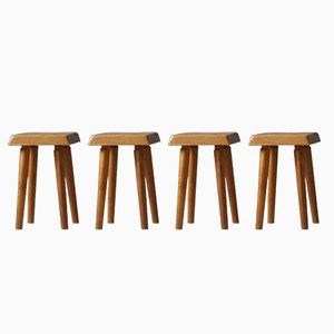 S01 Stools by Pierre Chapo, 1960, Set of 4
