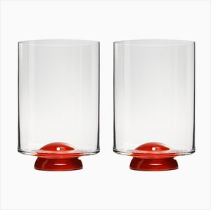 Red Water Glasses by Nason Moretti, Set of 2