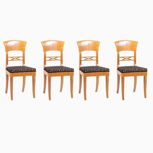 Chaises en Merisier, Allemagne du Sud, 1850s, Set de 4