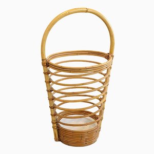 Vintage Paraplubak Basket in Rattan