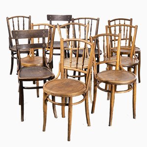 Bentwood Debrecen Spindle Back Dining Chairs, 1940s, Set of 10