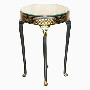 Table d'Appoint Victorienne Antique, Chine Laquée, 1900