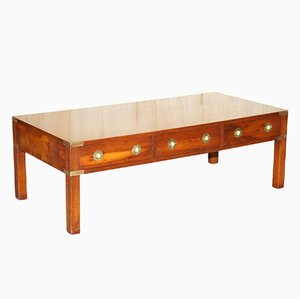 Burr Yew and Elm Military Campaign Coffee Table