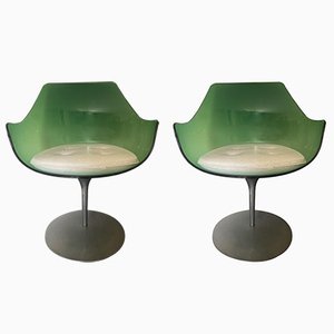 Grüne Champagner Stühle von Estelle & Erwin Laverne für Laverne International, 1957, 2er Set