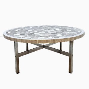 Vintage Round Mosaic Coffee Table by Berthold Müller, 1960s