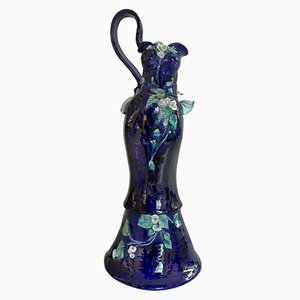 Vase Vintage en Céramique Bleu