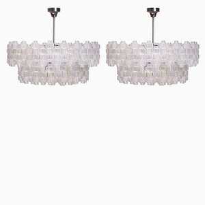 Glass Chandeliers by Gert Nyström, 1950s, Set of 2