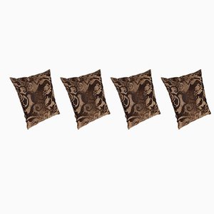 Coussins Marron de Bretz, Set de 4