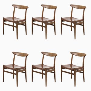 Sillas de comedor de roble de Hans J. Wegner. Juego de 6