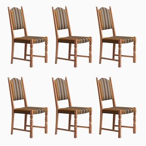 Mid-Century Danish Oak Dining Chairs, Set of 6