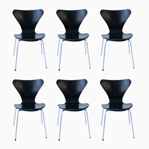 Series 7 Dining Chairs by Arne Jacobsen for Fritz Hansen, Set of 6