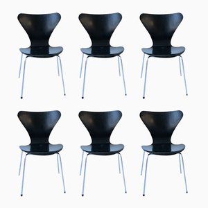 Sillas de comedor serie 7 de Arne Jacobsen para Fritz Hansen. Juego de 6