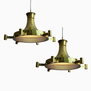 Mid-Century Pendant Lamps from Fagerhults Belysning, Sweden, 1960s, Set of 2