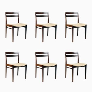 Scandinavian Modern Rosewood Dining Chairs attributed to Henry Rosengren Hansen for Brande Møbelindustri, 1960s, Set of 6