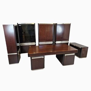 Bureau et Set de Bureau de Abbonderni, Italie, 1970s, Set de 6