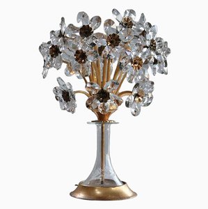 Flower Tischlampe aus Kristallglas Kelch von Palwa