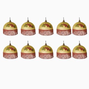 Parisian Brasserie Shades in Molten Glass, France, 1960s, Set of 10