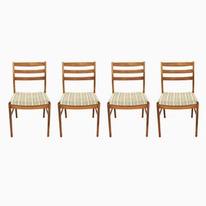 Scandinavian Beech Chairs, Sweden, 1960s, Set of 4