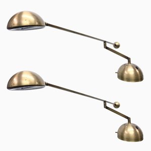 Lampes de Bureau en Laiton par Sölken, 1980s, Set de 2