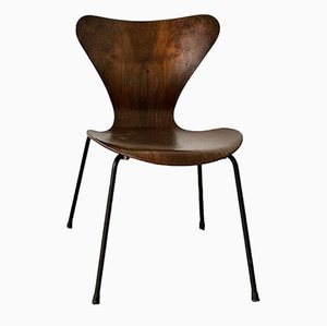 Silla N. 3107 de teca de Arne Jacobsen para Fritz Hansen, 1966