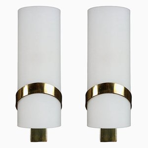 Vintage Wall Lamps in Brass, 1960s, Set of 2