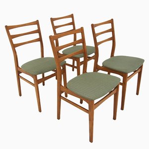 Scandinavian Beech Chairs, Sweden, 1960s, Set of 4