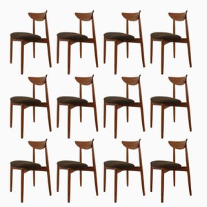 Dining Chairs attributed to Harry Østergaard for Randers, Set of 12