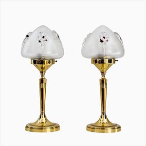 Art Deco Viennese Table Lamps, 1920s, Set of 2