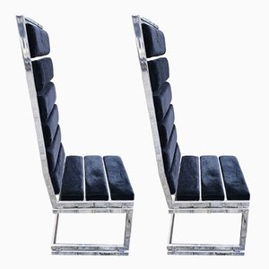 Chaises Vintage en Acier par Romeo Rega, 1970s, Set de 2