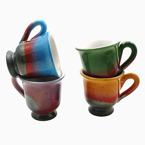 Juego de café de Ceramiche Lega. Juego de 4