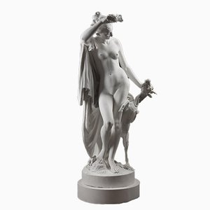 Estatua de tamaño natural de la ninfa Amalthée y la cabra Zeus, 1880