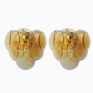 Sconces in Amber Murano Glass, 1990, Set of 2