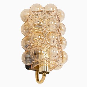 Amber Bubble Glass Sconce by Helena Tynell for Limburg, Germany